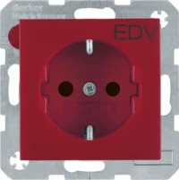 Berker SCHUKO-Steckdose rot matt 47231922