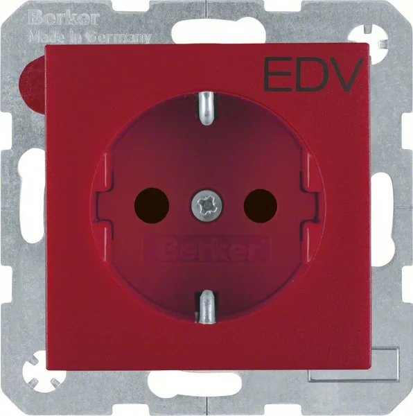 Berker Berker SCHUKO-Steckdose rot matt 47231922