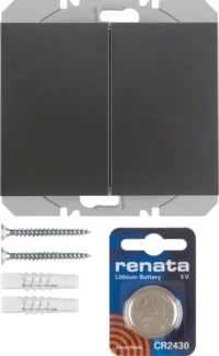 Berker KNX-Funk Wandsender 2-fach anthrazit matt 85656275
