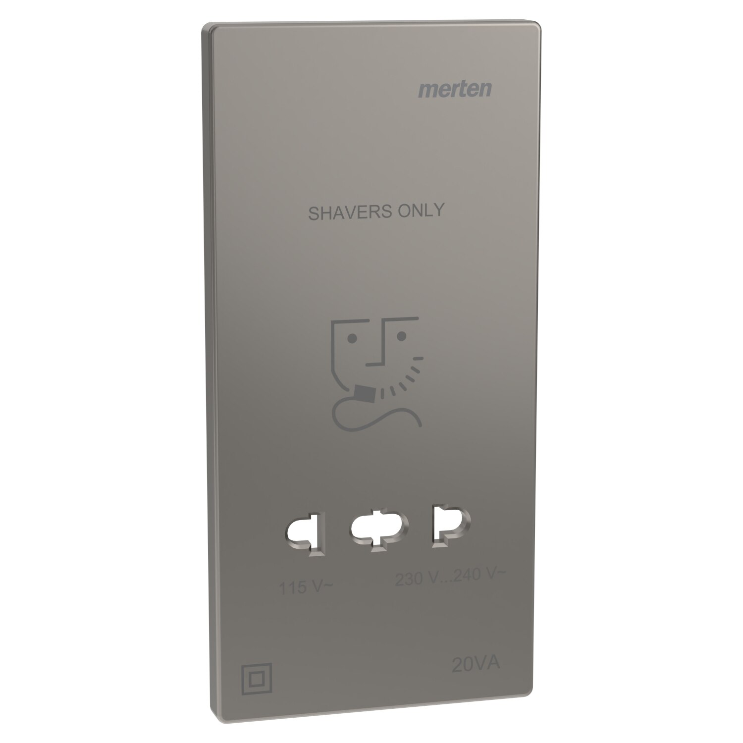 Merten Mert MEG 2109-3450 Zentralplatte für Rasiersteckdose Nickelmetallic System