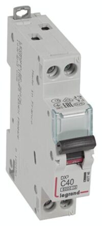 Legrand 407746 DX3 LS-Schalter C 40A 1-polig+N 6kA 230VAC 1TE