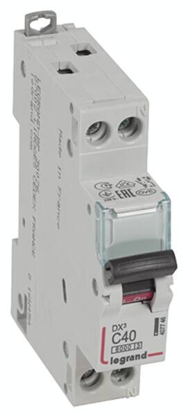 Legrand 407746 DX3 LS-Schalter C 40A 1-polig+N 6kA 230VAC 1TE