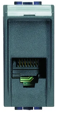 BTicino L4258/11N LFA-Steckdose RJ11 1/4-Drehung Anthrazit