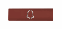 DoorBird D21x Namensschild für eine Ruftaste, Glockensymbol – RAL 8004