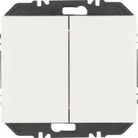 Berker Modul mit Wippe 2-fach K.1 polarweiß glänzend. 24127109