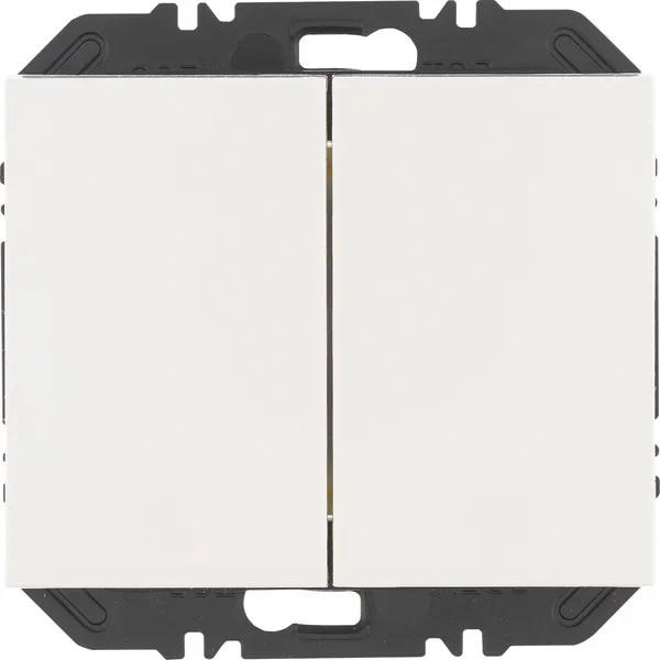 Berker Modul mit Wippe 2-fach K.1 polarweiß glänzend. 24127109