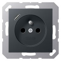 Jung A1520F-18CANM Steckdose Frz/Belg m. USB Typ C