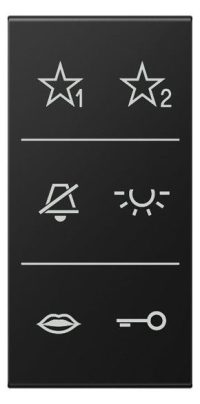 Jung SI A6 A DC SWM Design-Cover Audio 3fach F50 Serie AS/A graphitschwarz matt