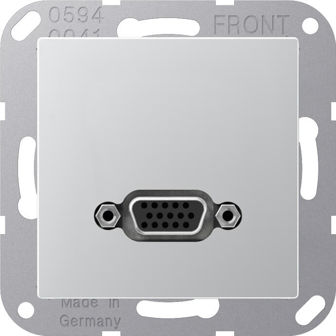 Jung Jung Multimedia-Anschluss alu VGA mit Tragring MA A 1102 AL