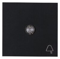 Kopp 490457009 HK07-Flächenwippe mit Linse und Symbol "Glocke" Farbe:schwarz matt