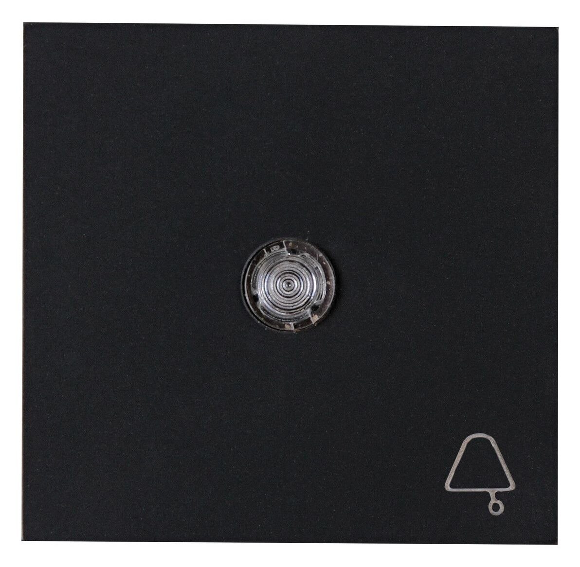 Kopp Kopp 490457009 HK07-Flächenwippe mit Linse und Symbol "Glocke" Farbe:schwarz matt