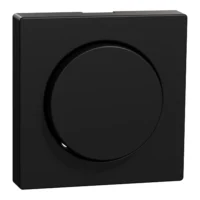 Merten Zentralplatte schwarz matt mit Drehknopf MEG5250-0403