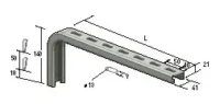 Legrand CM557894 Wand/Hängestielkonsole CC21S 400mm H250mm 920N V4A Edelstahl