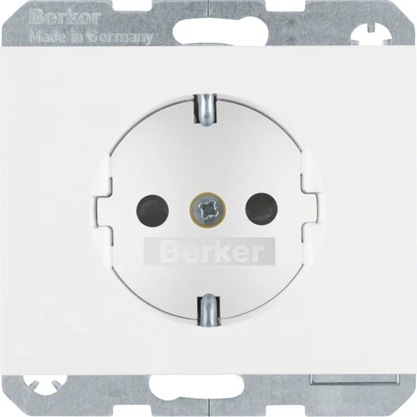 Berker Berker SCHUKO-Steckdose pws/gl 47357009