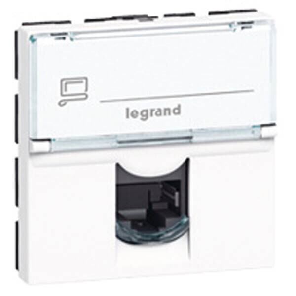 Legrand Legrand 076576 Datendose Kategorie6a 1xRJ45 geschirmt STP 2M Mosaic weiß