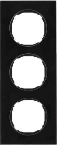 Berker Rahmen 3-fach flach Glas schwarz 10132616