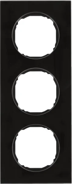 Berker Berker Rahmen 3-fach flach Glas schwarz 10132616