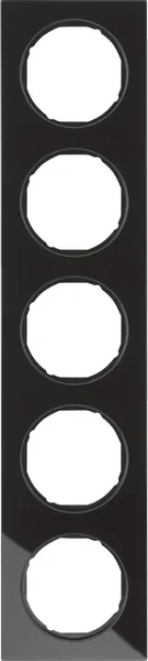 Berker Berker Rahmen Glas/schwarz 5-fach 10152216