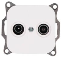 Kopp 117602007 Antennensteckdose 2-fach TV RF für Kabelfernsehen Donau arktis