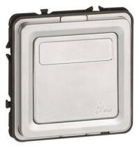 Legrand 077843 Taster Wechsel 1-polig Beschriftungsfeld Soliroc IP55 IK10 grau