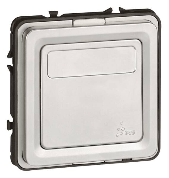 Legrand Legrand 077843 Taster Wechsel 1-polig Beschriftungsfeld Soliroc IP55 IK10 grau