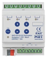 MDT Technologies Dimmaktor AKD 4-fach, 4TE Reiheneinbaugerät 1-10V RGBW, AKD-0410V.02