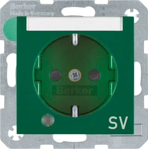 Berker Berker SCHUKO-Steckdose gn/gl Kontroll-LED 41108913