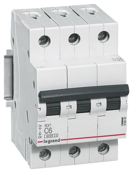 Legrand 419232 RX3 LS-Schalter C 6A 3-polig 6kA 400VAC 3TE
