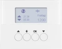 Berker KNX-Funk Jalousieschaltuhr polarweiß glänzend 85745179