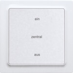Eltako Funk-2-K.-Zentralst taster reinweiß glänzend F2ZT55E-wg