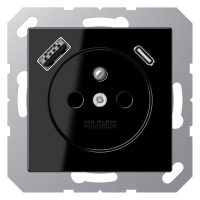 Jung A1520F-15CASW Steckdose Frz/Belg m. USB Typ AC