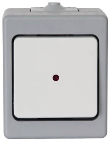 Kopp Kopp 564648005 Kontrollschalter AP-FR beleuchtet10AX 250V IP44 Std grau
