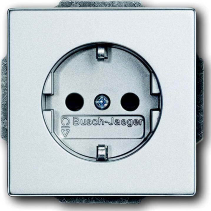 Busch-Jaeger Busch-Jaeger Steckdosen-Einsatz Aluminium-Silber Schuko 2P+E 16A 250V 20 EUCKS-83