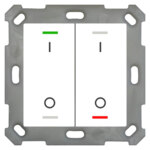 MDT technologies Taster Light 55 2-fach RGBW, reinweiß/glä, schalt. BE-TAL5502.B1