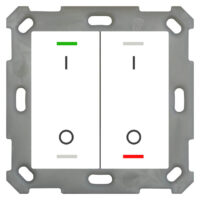 MDT technologies Taster Light 55 2-fach RGBW, reinweiß/glä, schalt. BE-TAL5502.B1