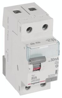 Legrand 411562 TX3 Fi-Schalter 80A 2-polig 30mA Typ A 230VAC 2TE