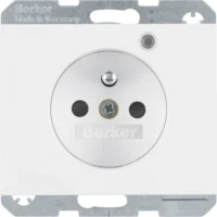 Berker Steckdose Glas pws/gl Kontroll-LED 6765097009