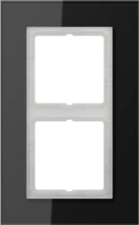 Jung Glasrahmen 2-fach schwarz waage/senkrecht LSP 982 GL SW