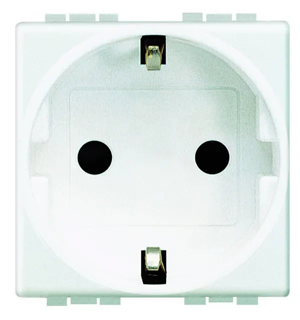 Legrand BTicino N4141 Schuko Steckdose mit erhöht Berührungsschutz SK Weiß