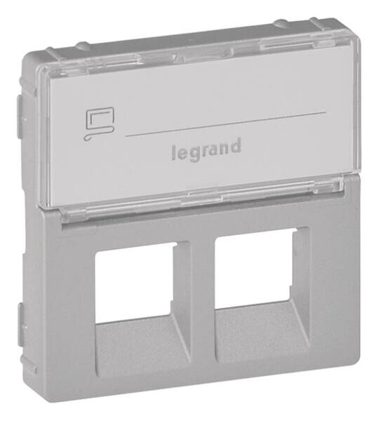 Legrand Legrand 755482 Abdeckung RJ11/RJ45 mit B.-feld 2-fach Valena Life Aluminium