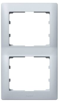 Legrand 771306 Rahmen 2-fach senkrecht Galea soft Aluminium