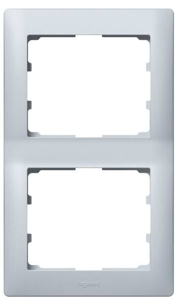 Legrand Legrand 771306 Rahmen 2-fach senkrecht Galea soft Aluminium