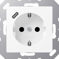 Jung SCHUKO Steckdose mit USB Typ C A1520-18CWWM
