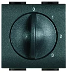 BTicino L4016 3-Stufen Drehschalter 0-1-2-3 Anthrazit