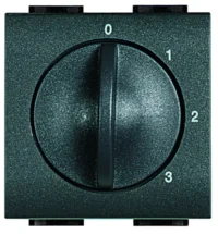 BTicino L4016 3-Stufen Drehschalter 0-1-2-3 Anthrazit