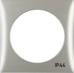 Berker Rahmen chrom matt/lackiert mit Aufdruck IP44 918272568