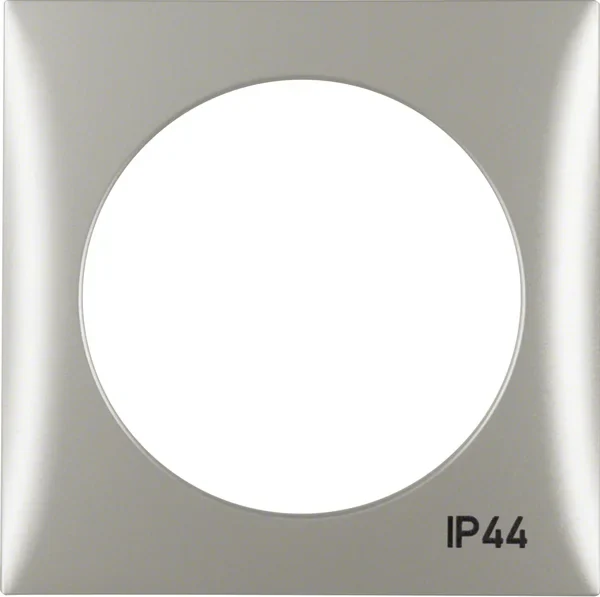 Berker Rahmen chrom matt/lackiert mit Aufdruck IP44 918272568