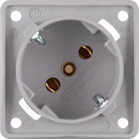 Berker SCHUKO-Steckdose 45 Grad grau, damasziert 841852526