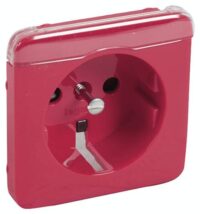 Legrand 776229 Steckdose (SL) WSV Berührungsschutz Beschriftungsträger Creo rot