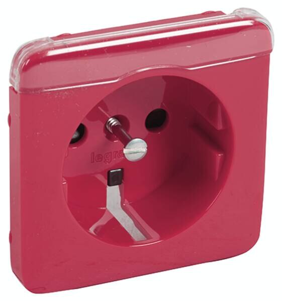 Legrand Legrand 776229 Steckdose (SL) WSV Berührungsschutz Beschriftungsträger Creo rot